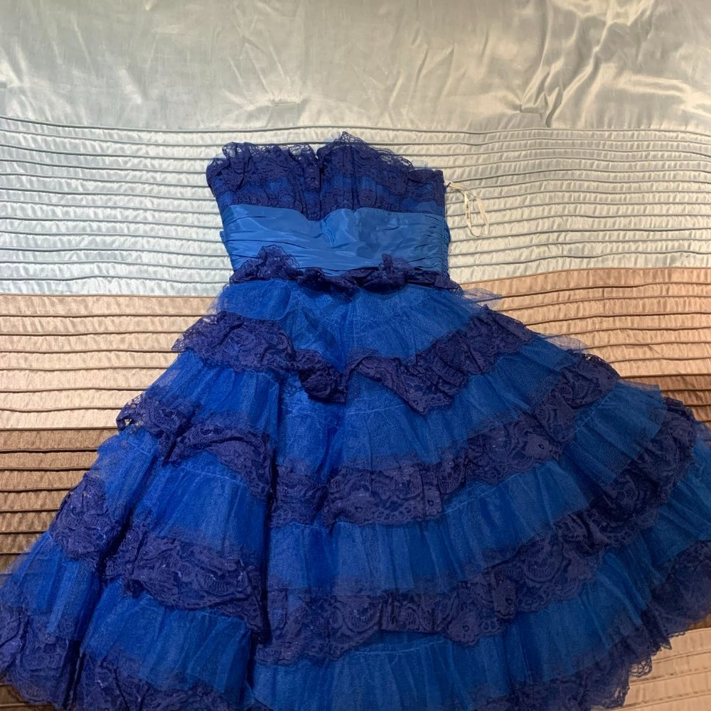 Betsey Johnson Royal Blue Tea Party Dress